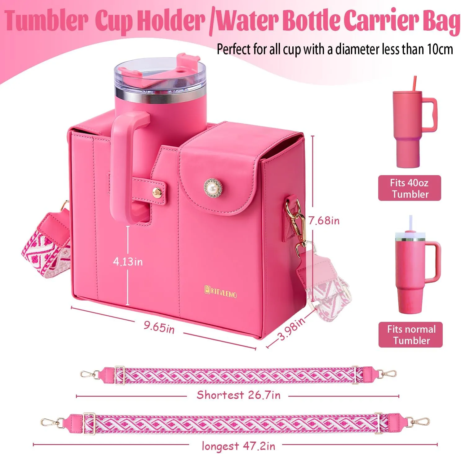 Stanley Cup Purse for water Bottle, Crossbody Water Cup Storage Bag Tumbler Purse Bag Water Bottle Carry Bag for Stanley Cup