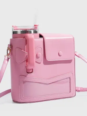 Stanley Outdoor Portable Crossbody Cup Storage Bag with Purse, Crossbody Bag for Stanley Bottle