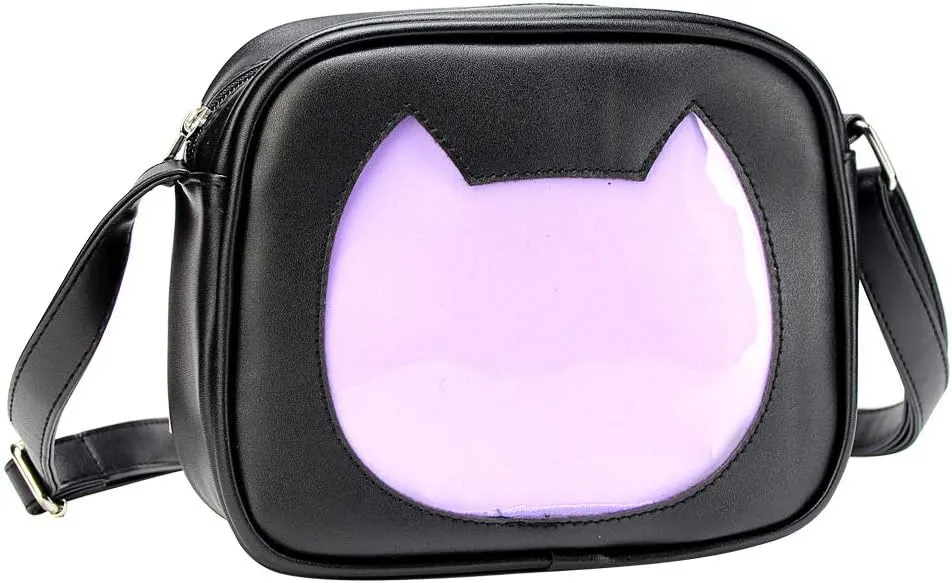 STEAMEDBUN Ita Bag Crossbody Cat Small Ita Purse Pin Display Bag with Insert