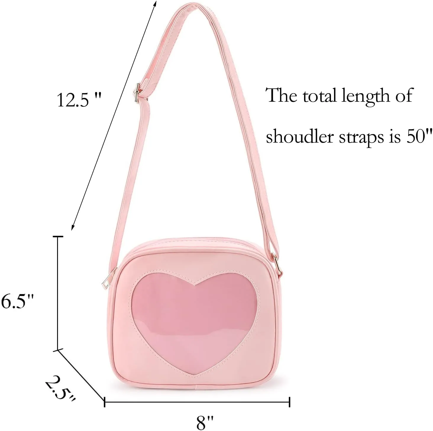 STEAMEDBUN Ita Bag Crossbody Cat Small Ita Purse Pin Display Bag with Insert