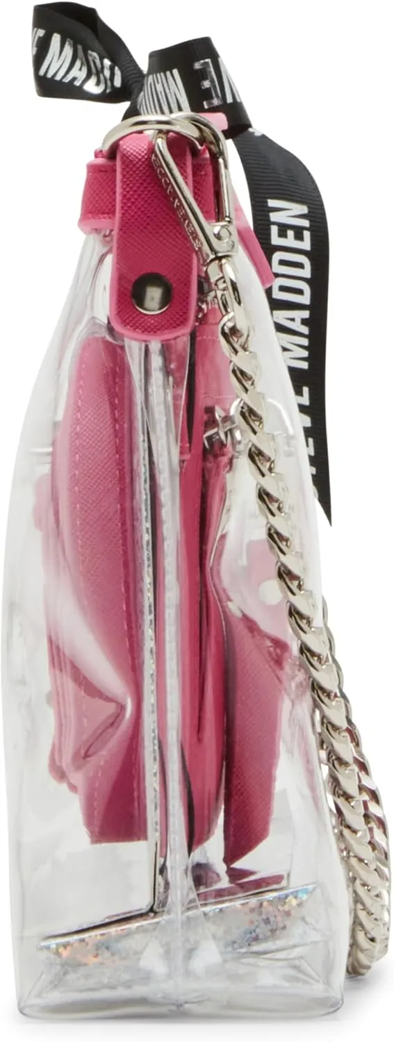 Steve Madden Dominic Clear Pouch with Card Case Gift Set