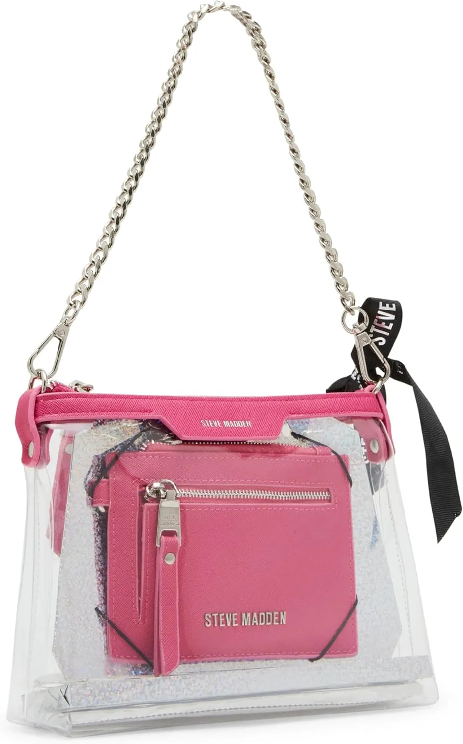 Steve Madden Dominic Clear Pouch with Card Case Gift Set
