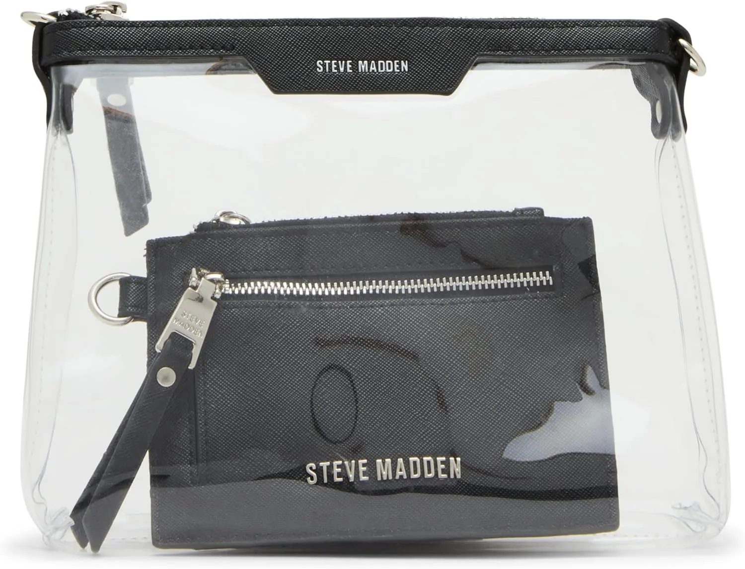 Steve Madden Dominic Clear Pouch with Card Case Gift Set