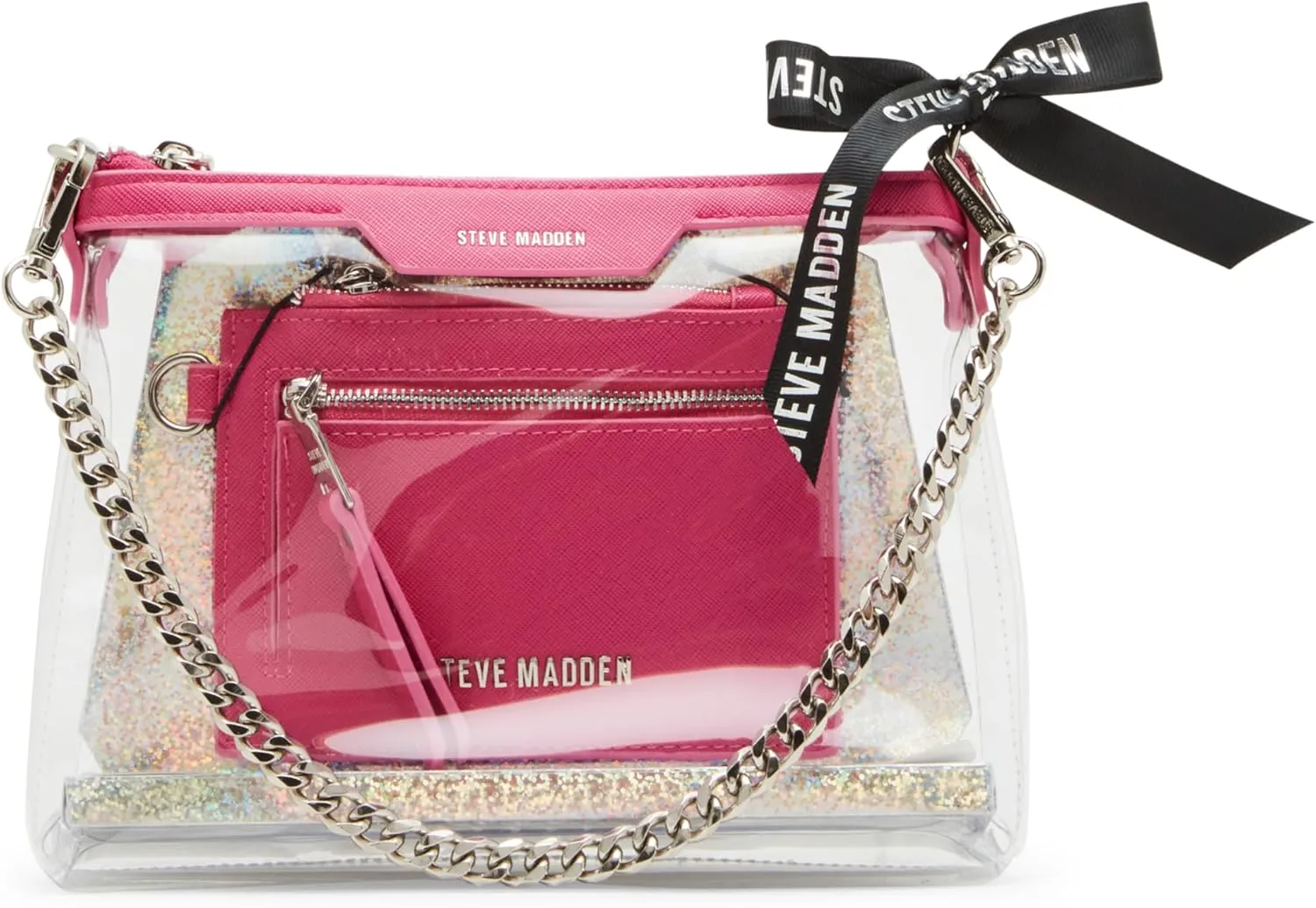 Steve Madden Dominic Clear Pouch with Card Case Gift Set