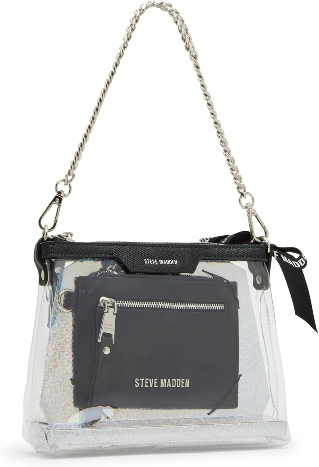 Steve Madden Dominic Clear Pouch with Card Case Gift Set