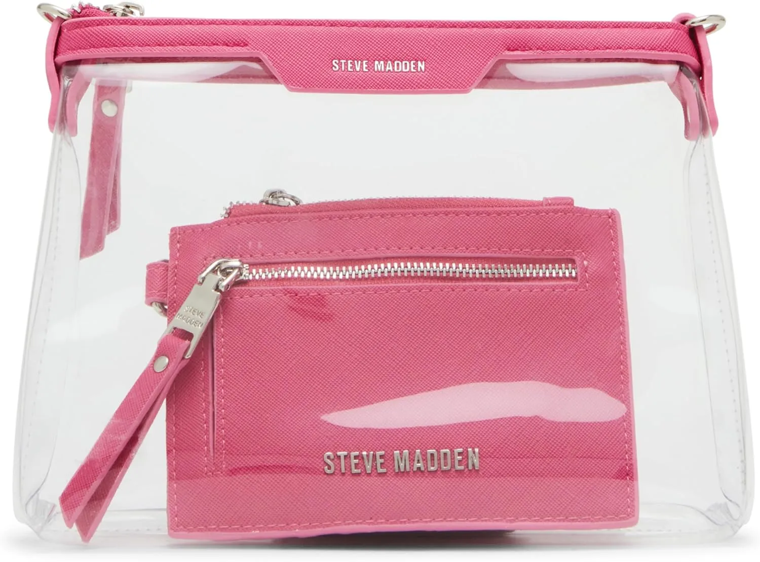 Steve Madden Dominic Clear Pouch with Card Case Gift Set