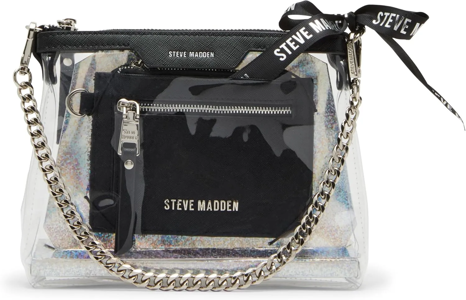 Steve Madden Dominic Clear Pouch with Card Case Gift Set