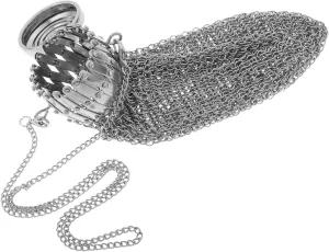 STOBAZA Retro Purse Classic Twist Lid Change Purse Stainless Steel Holder for Vintage Lovers