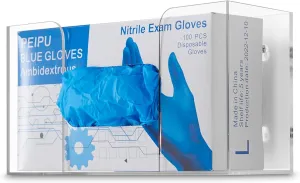 Stock Your Home Acrylic Single Gloves Dispenser, Tissue Box Shelf, Glove Holder Wall Mount, for Kitchen, Cleaning Closet, Lab, Exam, Office