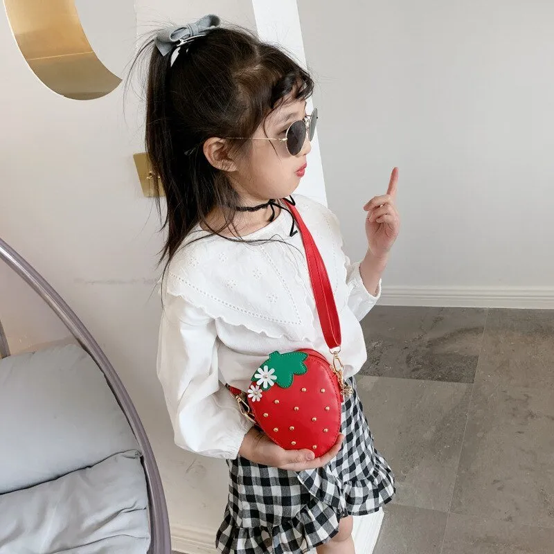 Strawberry Crossbody Bag for Girls Mini Coin Purse