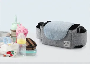 Stroller Bag Organizer – Universal Baby Accessories Trolley Bag with Cup Holder for Newborn Travel Convenience