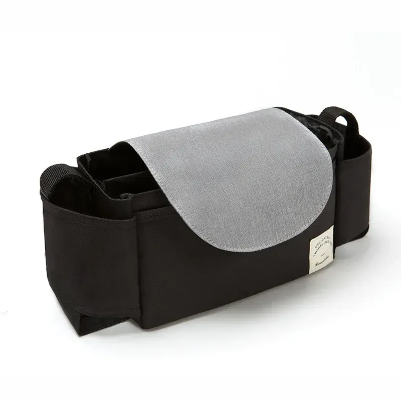 Stroller Bag Organizer – Universal Baby Accessories Trolley Bag with Cup Holder for Newborn Travel Convenience
