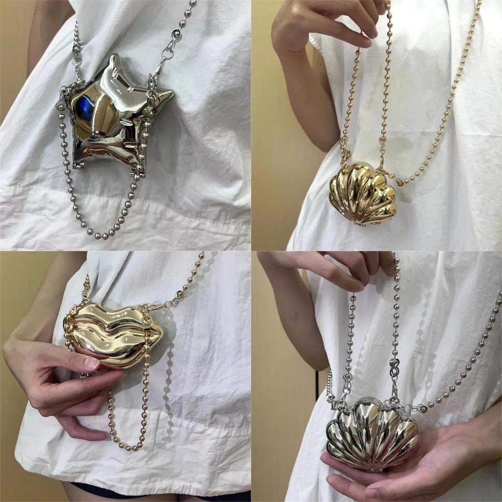 Stylish Lightweight Evening Bag With Chain Strap For Trendy Women and Girls Small Shoulder Bag Crossbody Purse