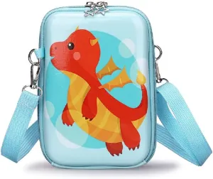 Suillty Kids Cute Dinosaur Small Crossbody Purse Shoulder Bag Waterproof Cell Phone Wallet Pouch for Boys Girls