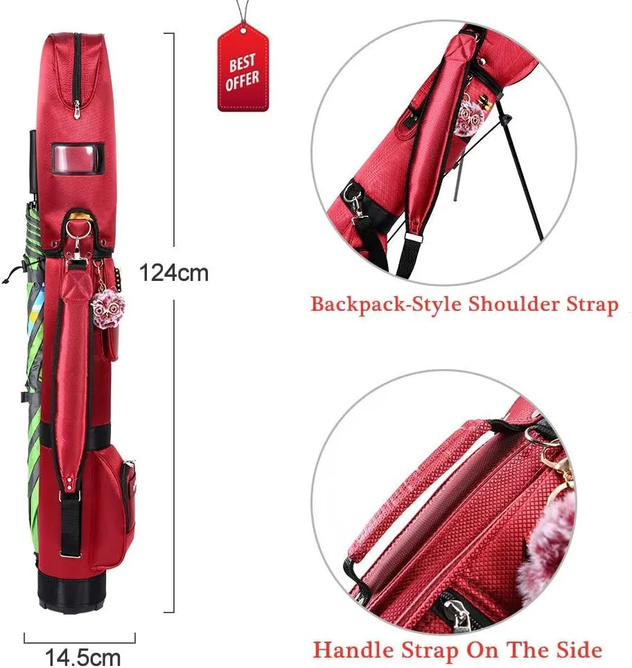 Sunday Golf Bag with Stand, Golf Carry Bag with Travel Shoulder, Lightweight Golf Bag for Men Women，Golf Stand Bag