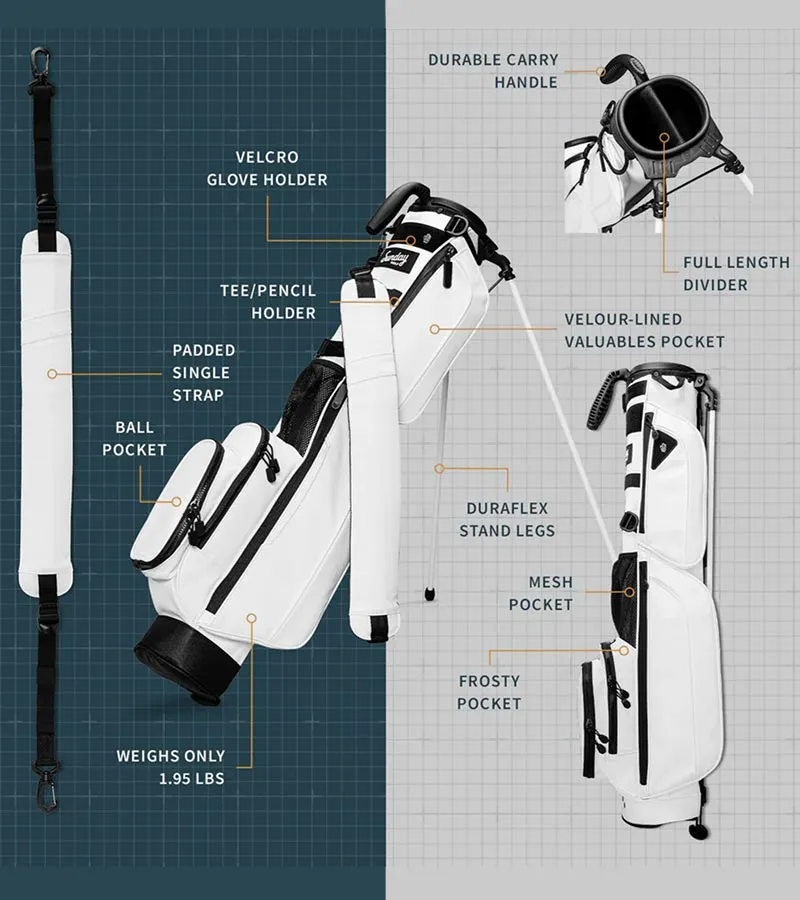 Sunday Golf Loma Golf Bag S-Class - White