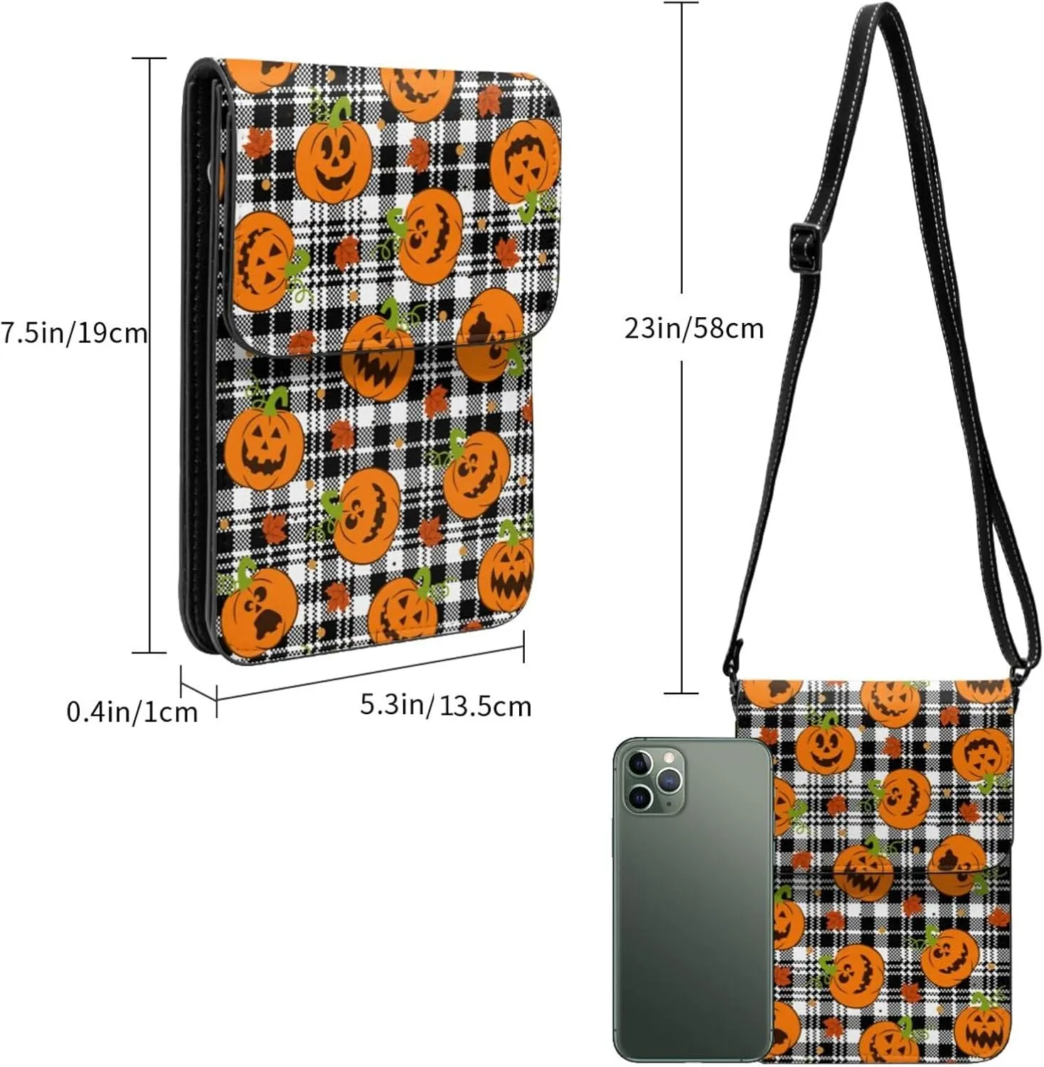 Sunflower Cow American Flag Cell Phone Purse Small Crossbody Bags For Women Men Wallet Purses With Adjustable Strap