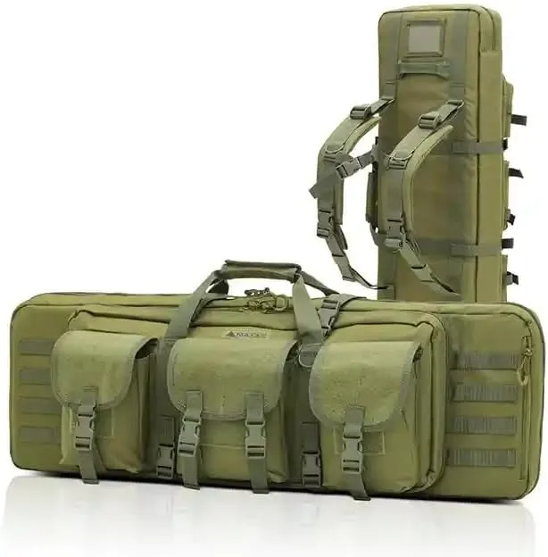 Tactical Gun Bags,Pistol Transportation Case w/Backpack Strap, Lockable Compartment,Portable Shotgun Case for Firearm Storage and Transportation, Suitable for Outdoor Hunting Shooting