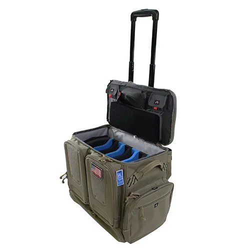 Tactical Rolling Rangebag,10 Handguns,tan
