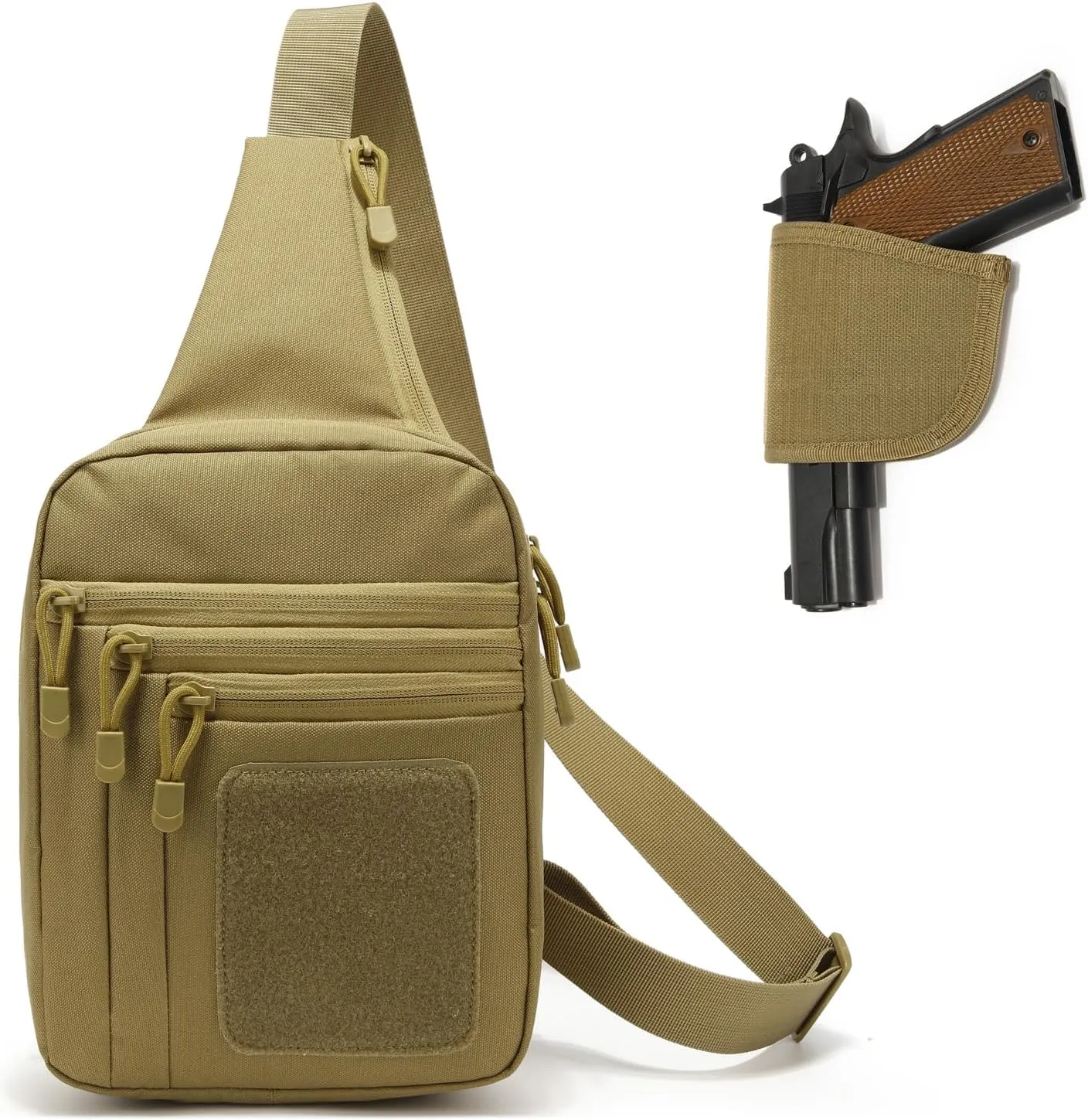 Tactical Sling Chest Bag Concealed Carry Bags with Gun Holder EDC Shoulder Crossbody Casual pack