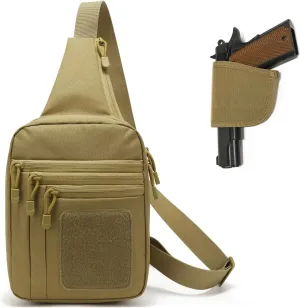 Tactical Sling Chest Bag Concealed Carry Bags with Gun Holder EDC Shoulder Crossbody Casual pack