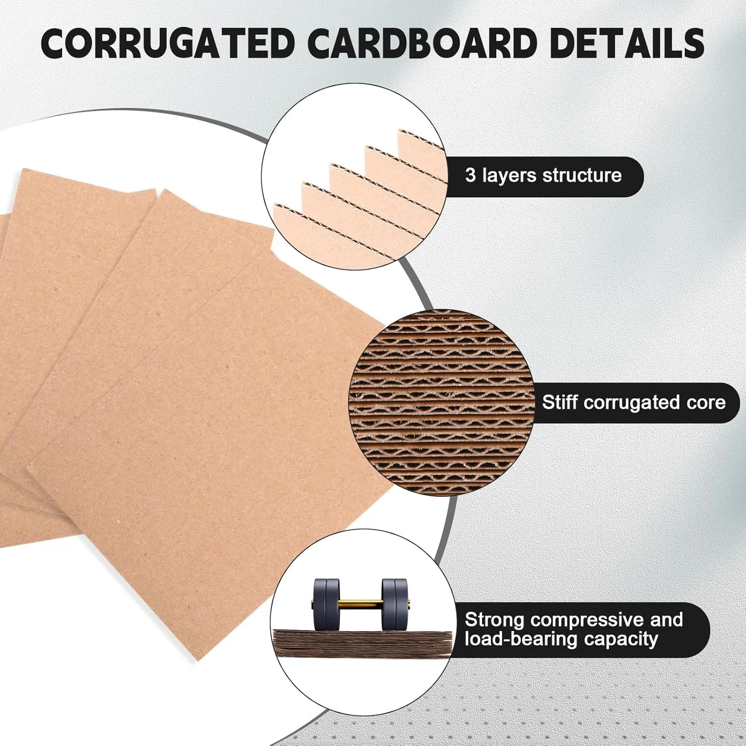 Tatuo 301 Pcs Trading Card Shipping Protector Set Include 200 Corrugated Cardboard Sheets Inserts 100 Poly Bubble Mailers Padded Envelopes and Masking Tape(Black)