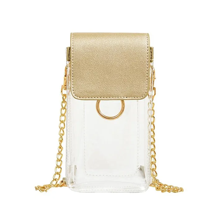 TB28208 Transparent Clear Cell Phone Holder/Crossbody