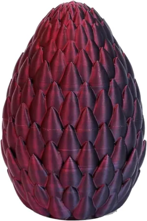 TBOLINE 3D Printed Dragon with Wings,Crystal Dragon Eggs with Flying Dragon Inside,Sensory Articulated Dragon in Egg Fidget Toy,Dragons Figure Toys (Red Black)