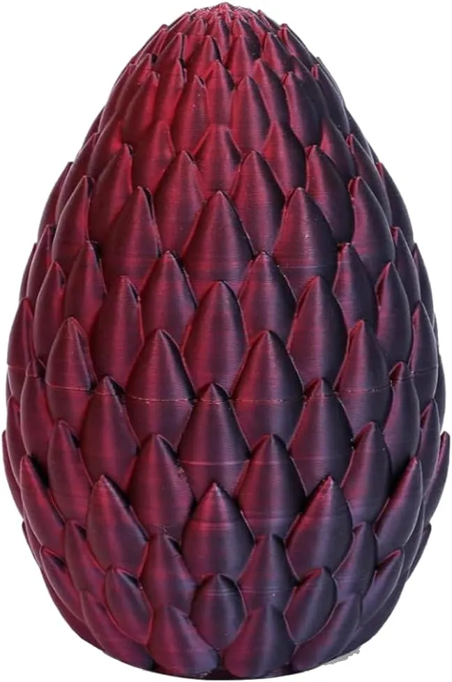 TBOLINE 3D Printed Dragon with Wings,Crystal Dragon Eggs with Flying Dragon Inside,Sensory Articulated Dragon in Egg Fidget Toy,Dragons Figure Toys (Red Black)