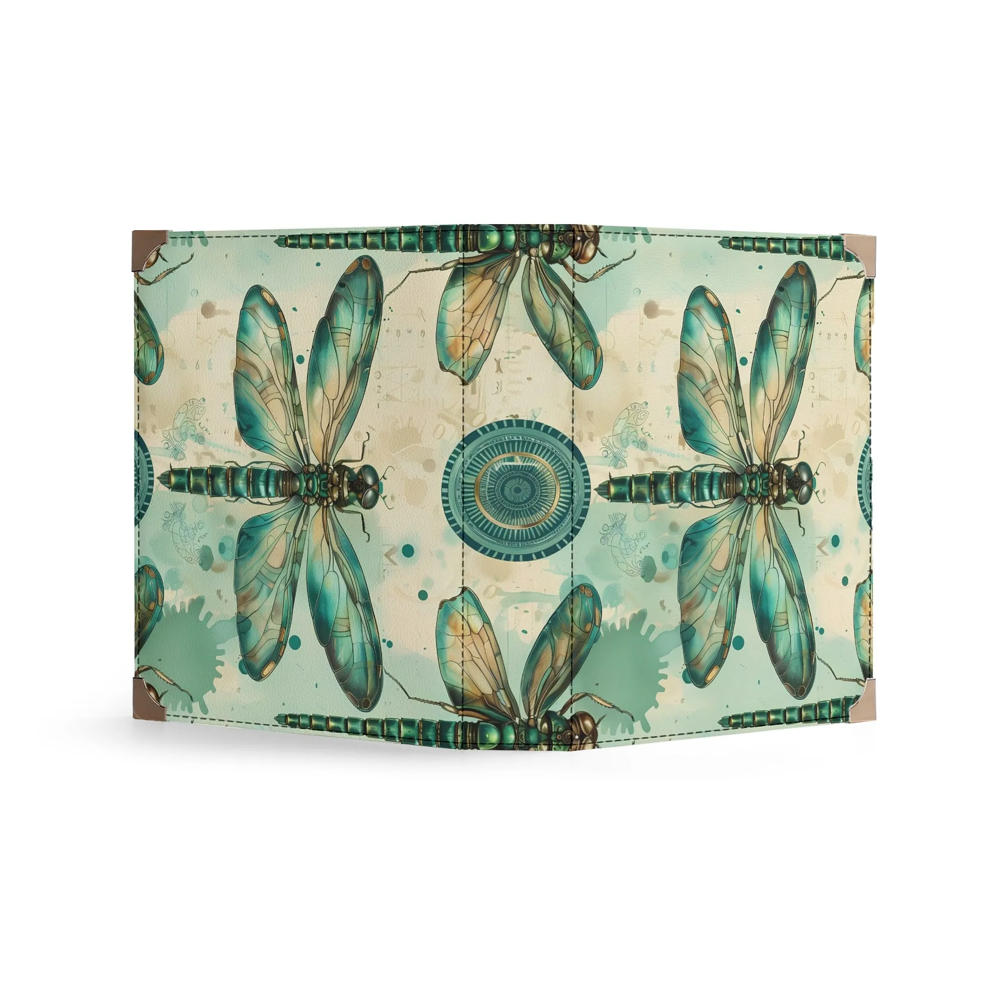 Teal Steampunk Dragonfly Book Cover Bag - Vintage-Inspired Crossbody Book Carrier