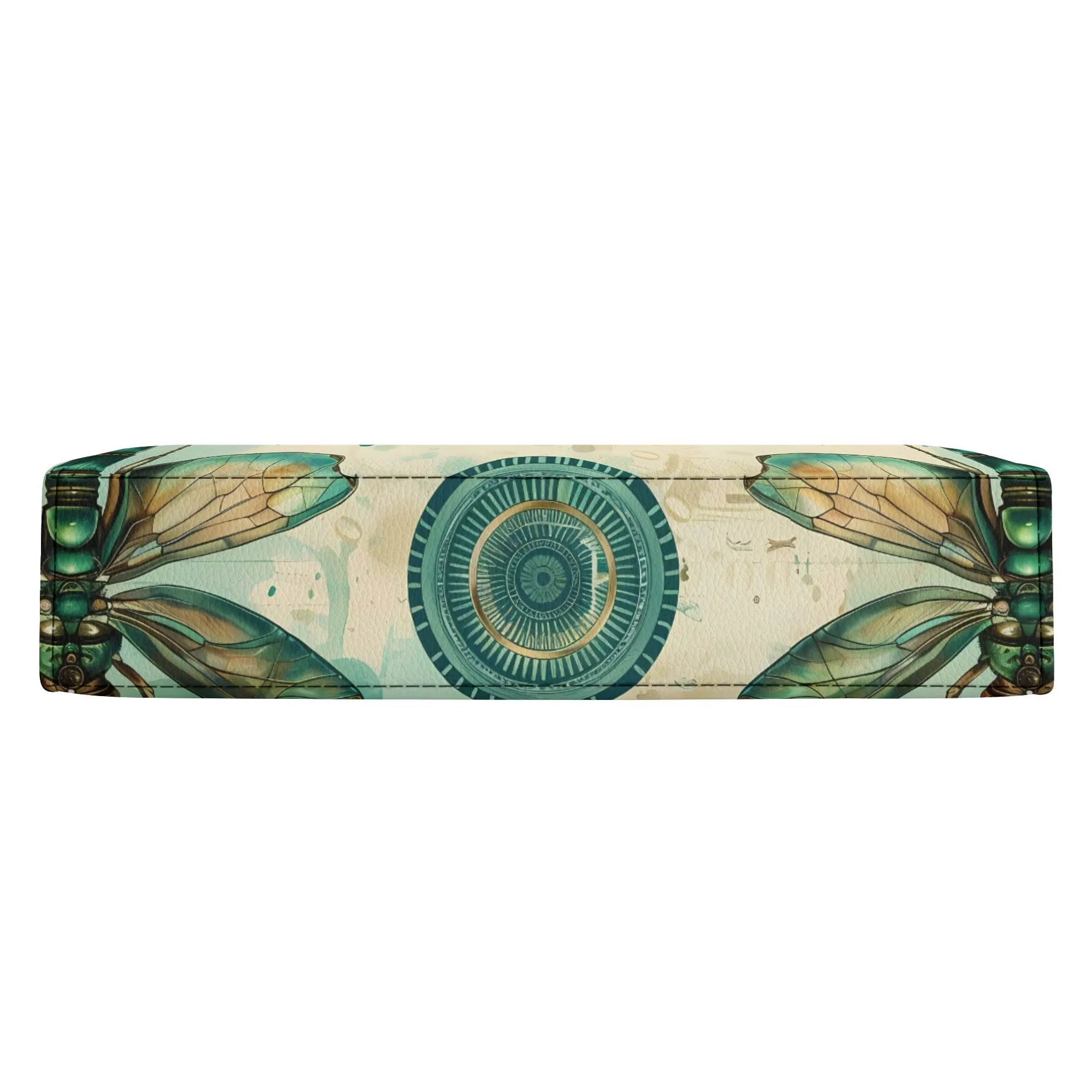 Teal Steampunk Dragonfly Book Cover Bag - Vintage-Inspired Crossbody Book Carrier
