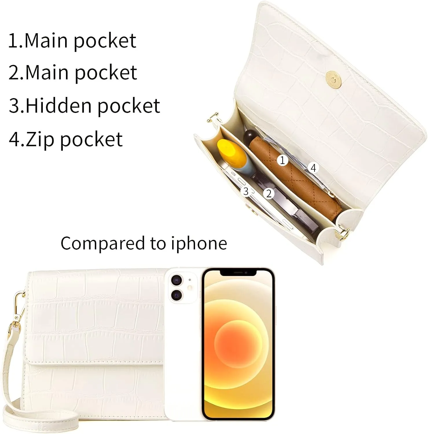 Telena Crossbody Bags for Women Vegan Leather Purses for Women Crossbody Handbag Purse with Adjustable Strap