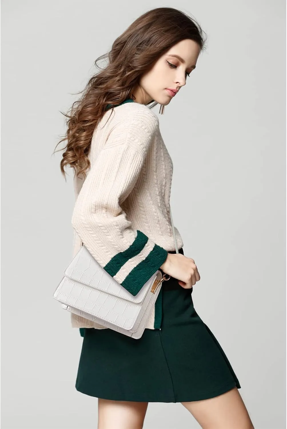 Telena Crossbody Bags for Women Vegan Leather Purses for Women Crossbody Handbag Purse with Adjustable Strap