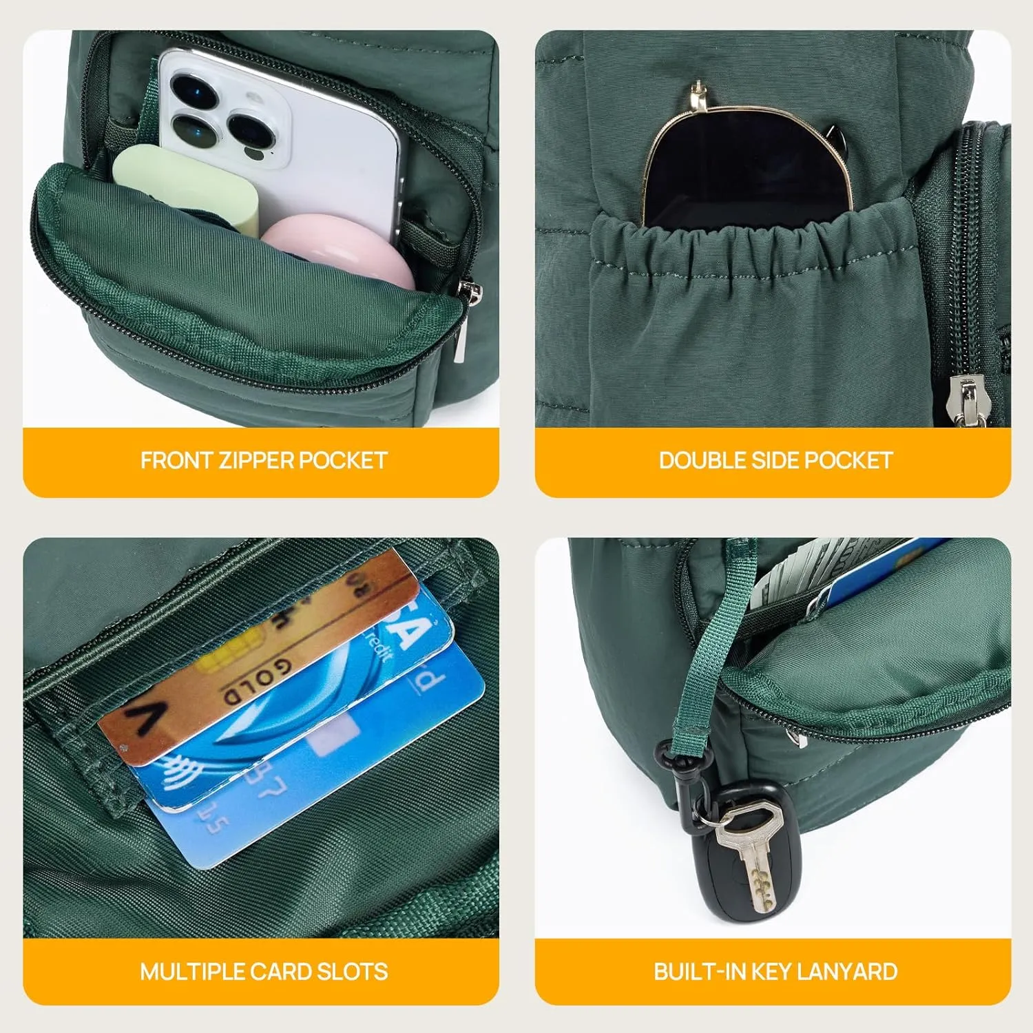 Telena Water Bottle Holder with Strap Crossbody Bags for Women for Walking, Hiking, Cycling