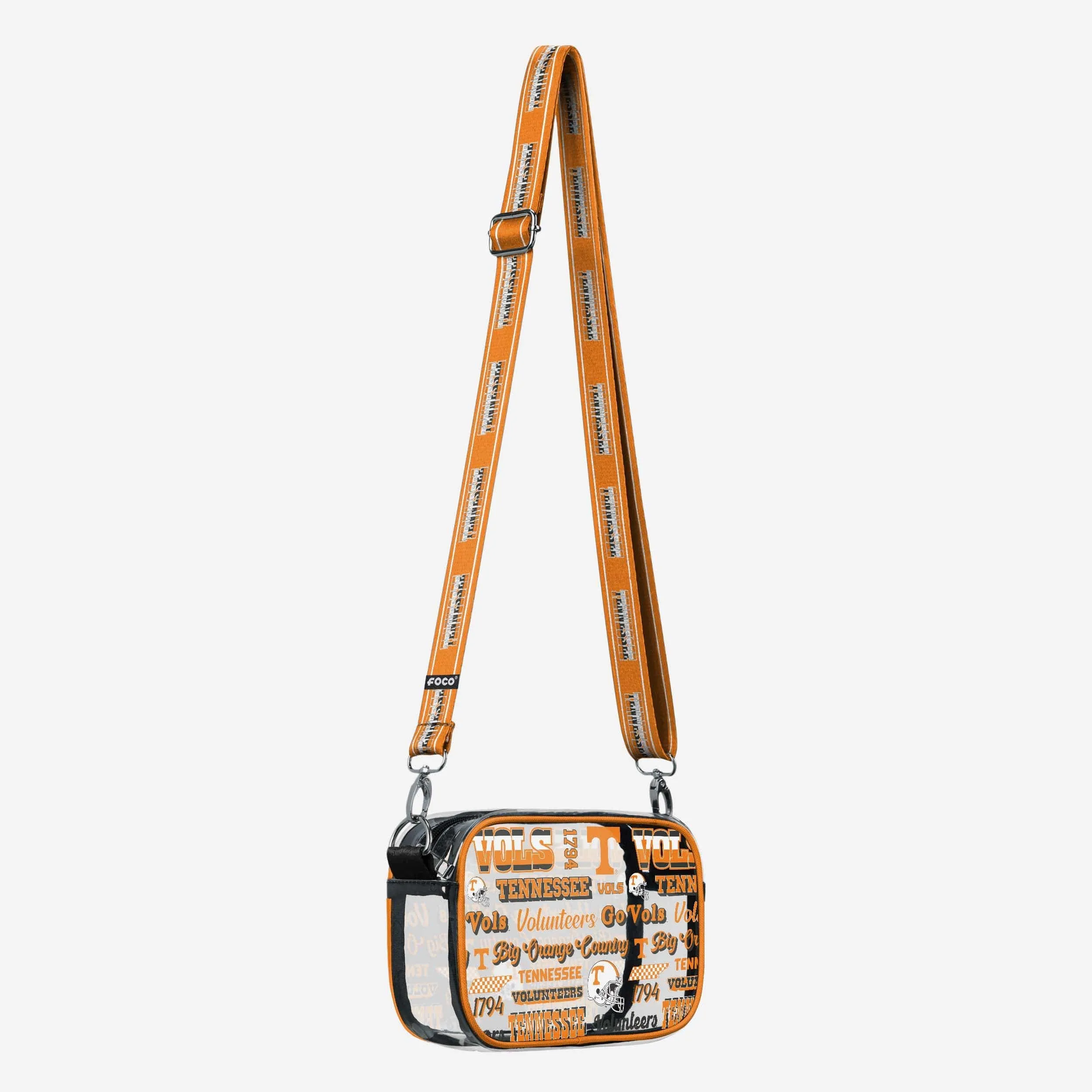 Tennessee Volunteers Repeat Retro Print Clear Crossbody Bag