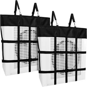 Tessco 2 Pcs Box Fan Holder Horse Stall Classic Fan Bag Hanging Web Holder Nylon Box Hay Bag (Black)