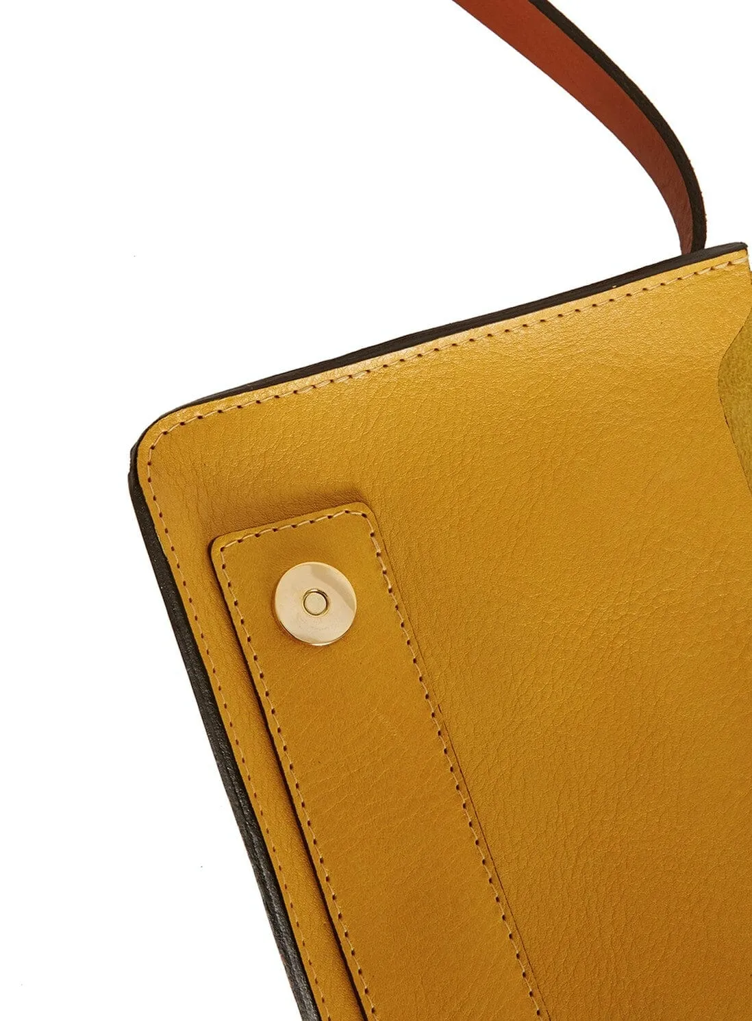 The Rye Leather Satchel in Yellow and Conker