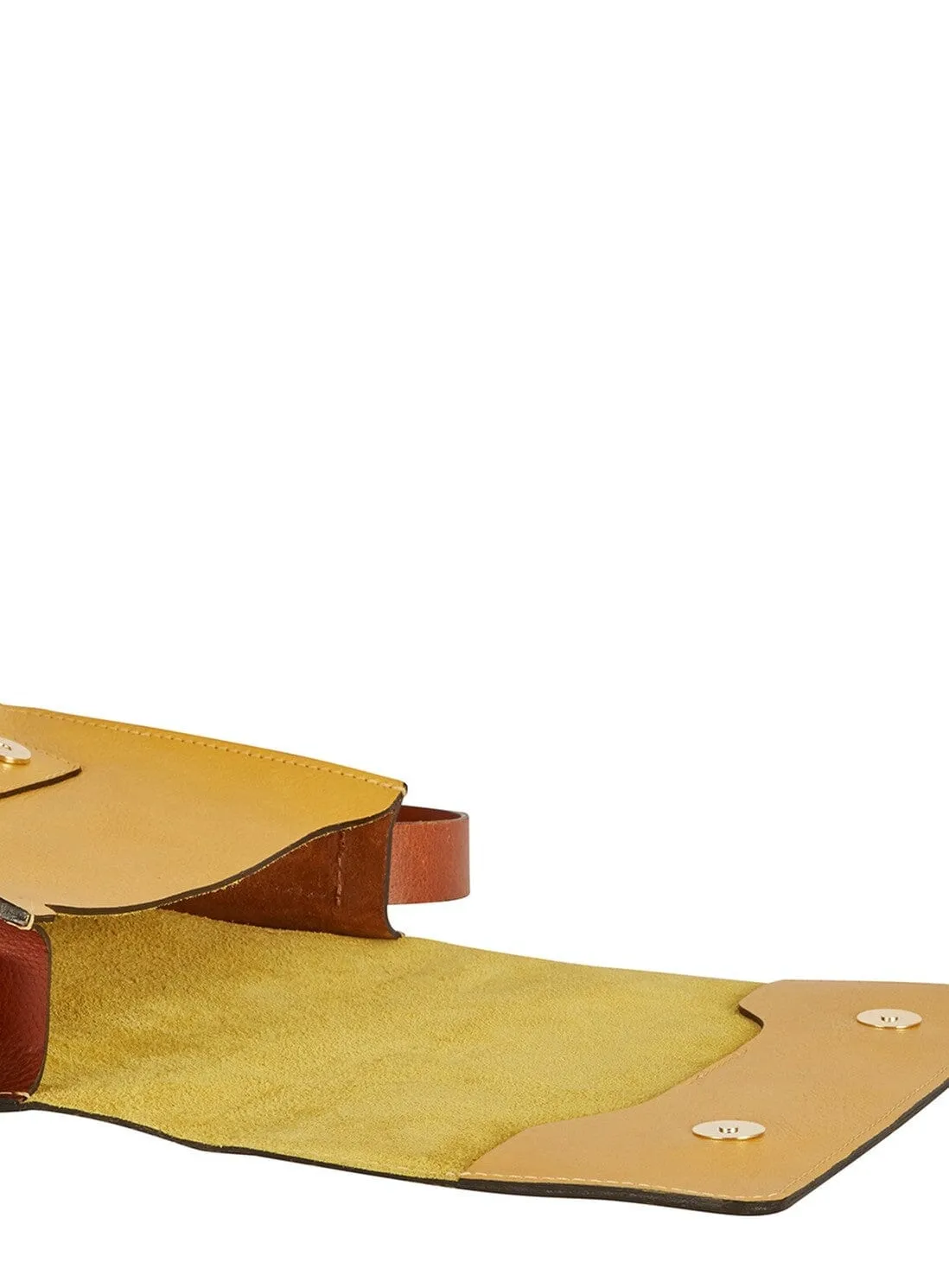 The Rye Leather Satchel in Yellow and Conker