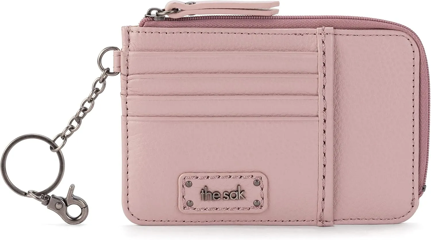 The Sak Iris Wallet in Leather, Elevated Card Holder with Keychain