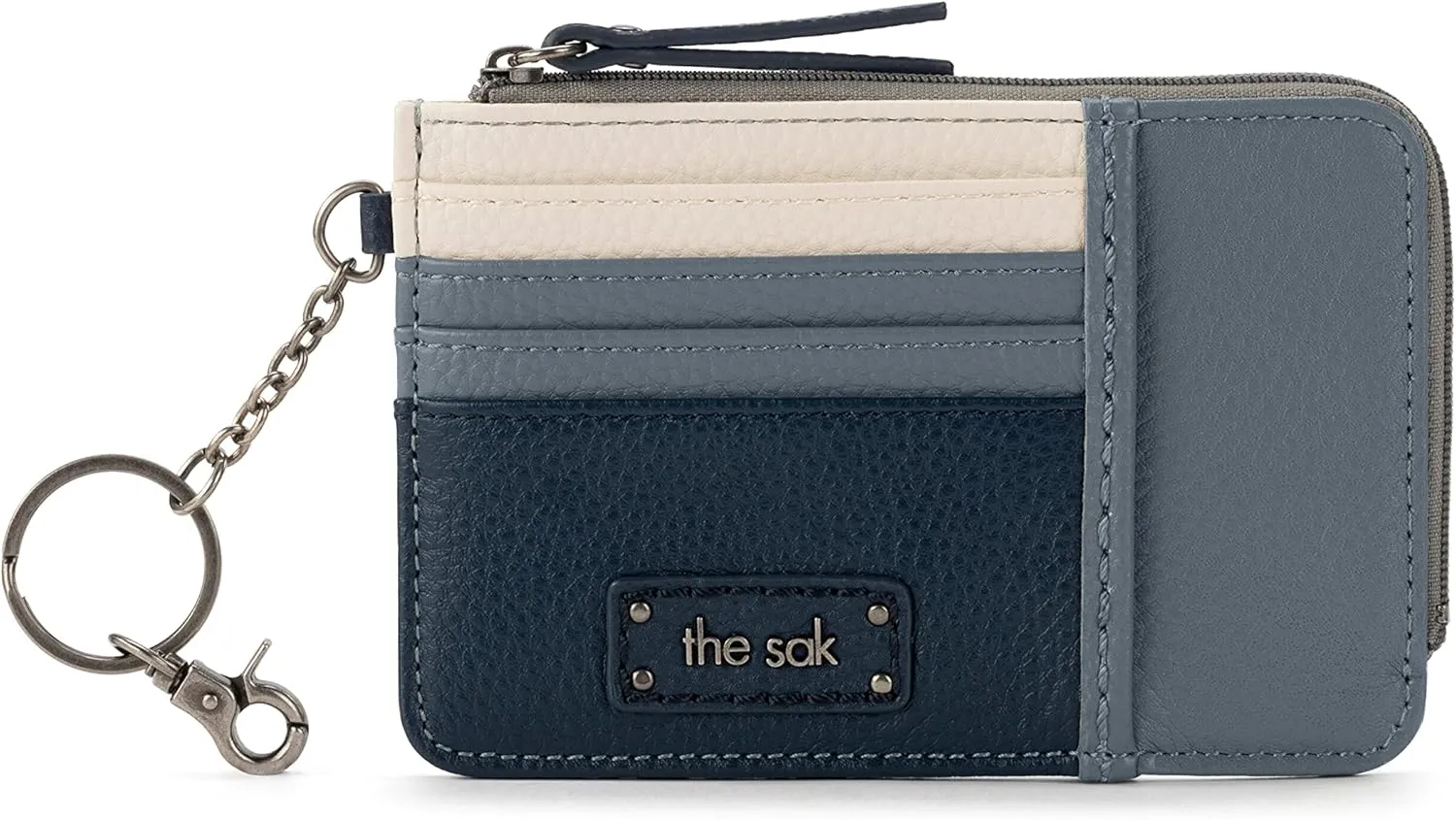 The Sak Iris Wallet in Leather, Elevated Card Holder with Keychain