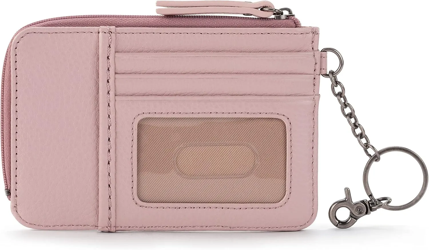 The Sak Iris Wallet in Leather, Elevated Card Holder with Keychain