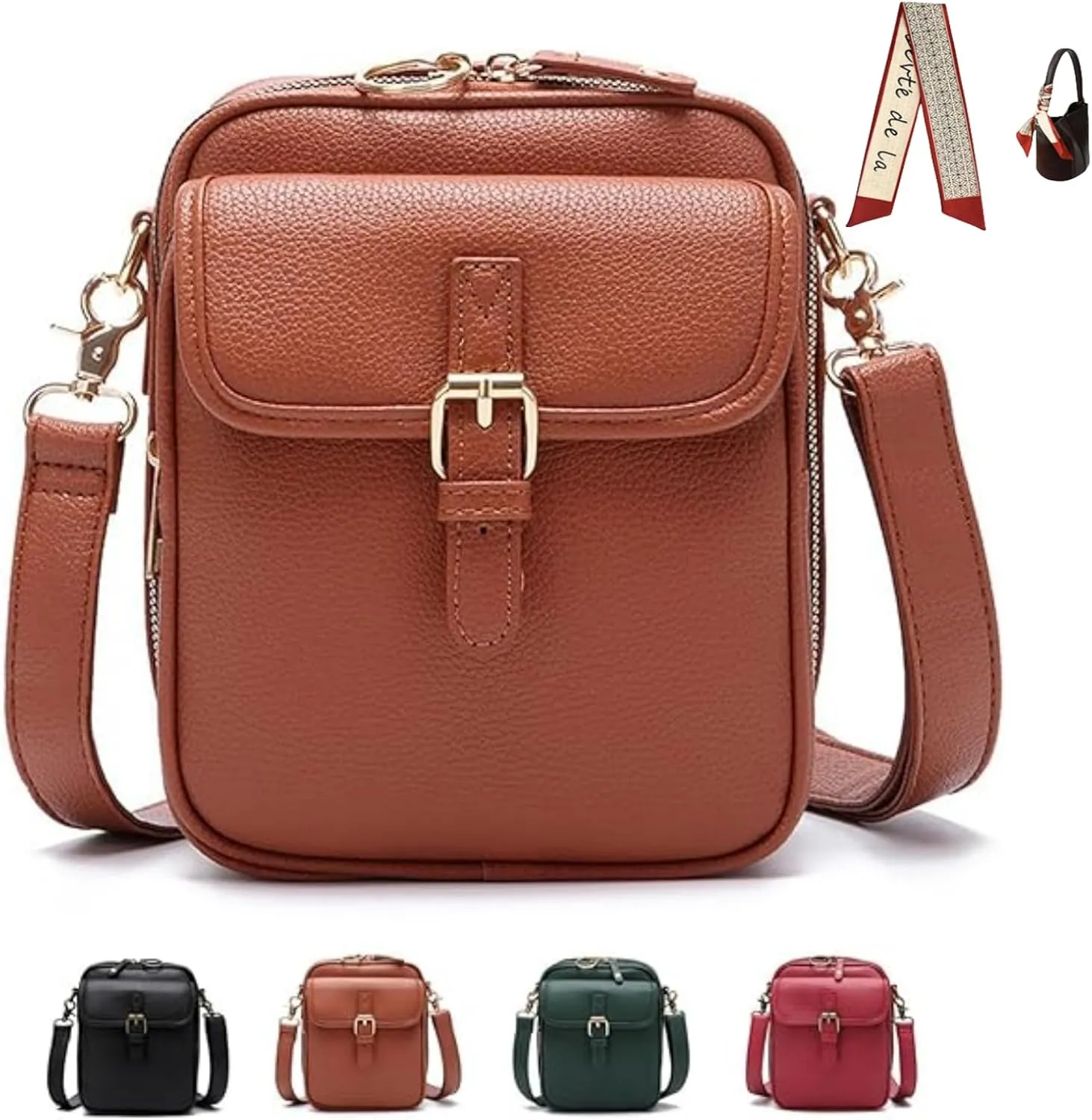 Tojoyride Crossbody Purse, Vintage Urvashi Crossbody Bag Adjustable Strap, Mini Bag with Card Slots and Anti-Theft Zipper