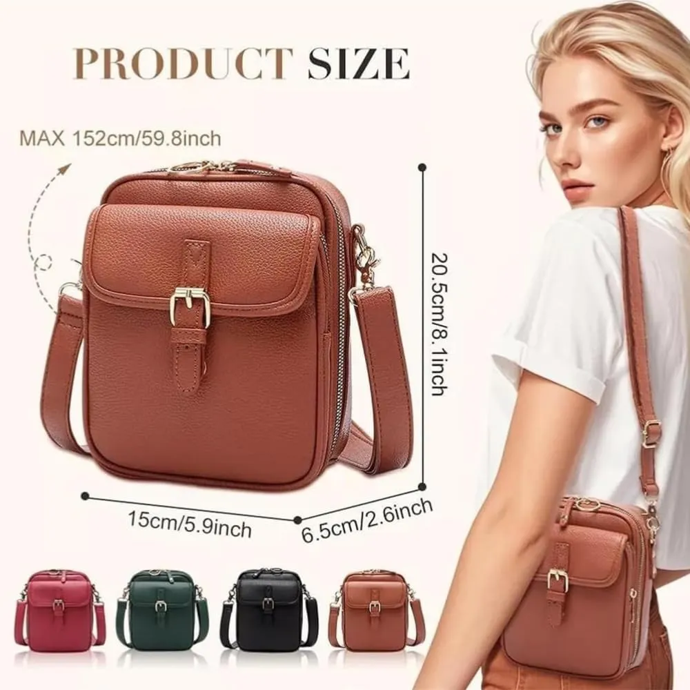 Tojoyride Crossbody Purse, Vintage Urvashi Crossbody Bag Adjustable Strap, Mini Bag with Card Slots and Anti-Theft Zipper