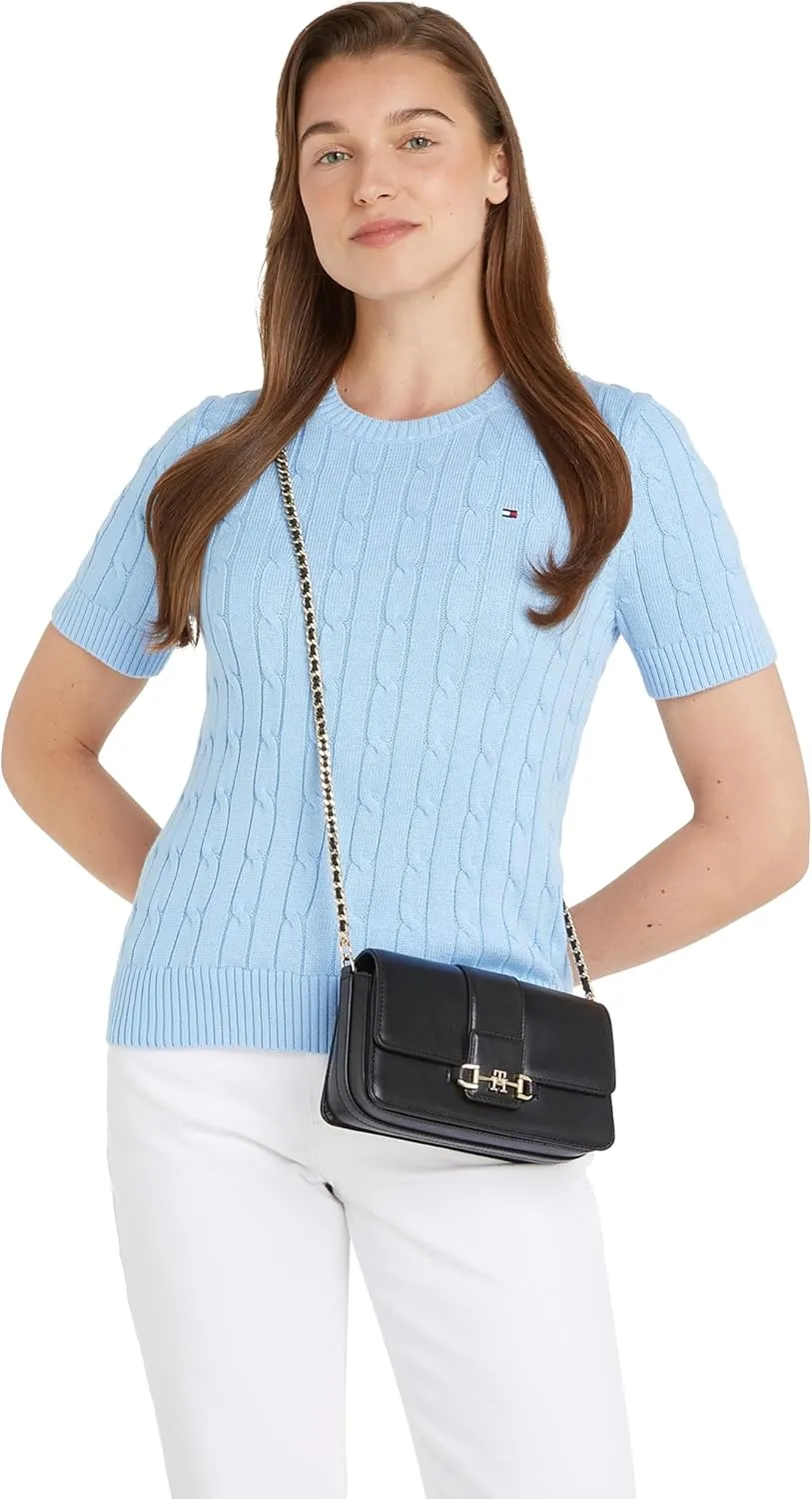 Tommy Hilfiger Heritage Leather Bag with Chain Crossbody Strap