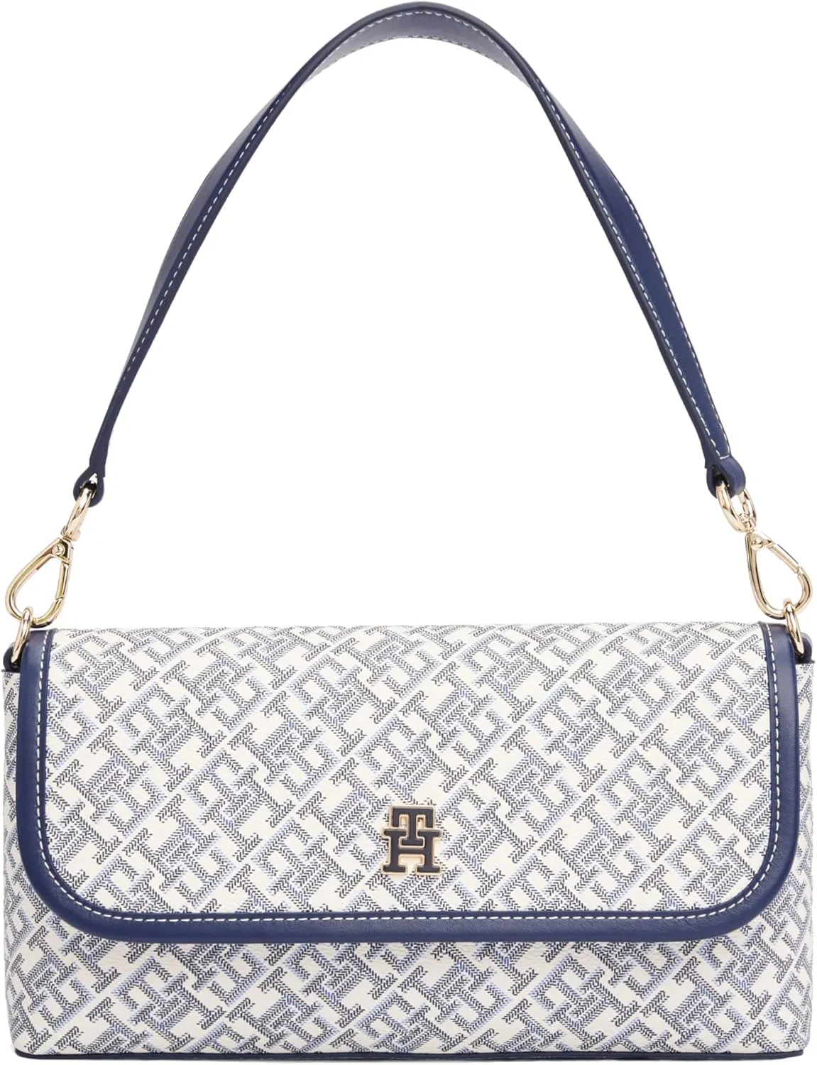 Tommy Hilfiger Monogram Shoulder Bag with Removable Crossbody Strap