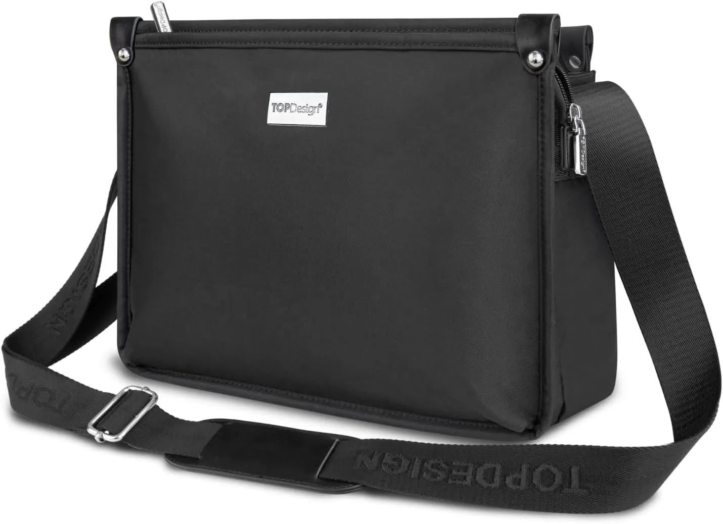 TOPDesign Lightweight Women Crossbody Bag, Shoulder Purse with Multiple Pockets, Triple Zip Handbag with Shoulder Strap