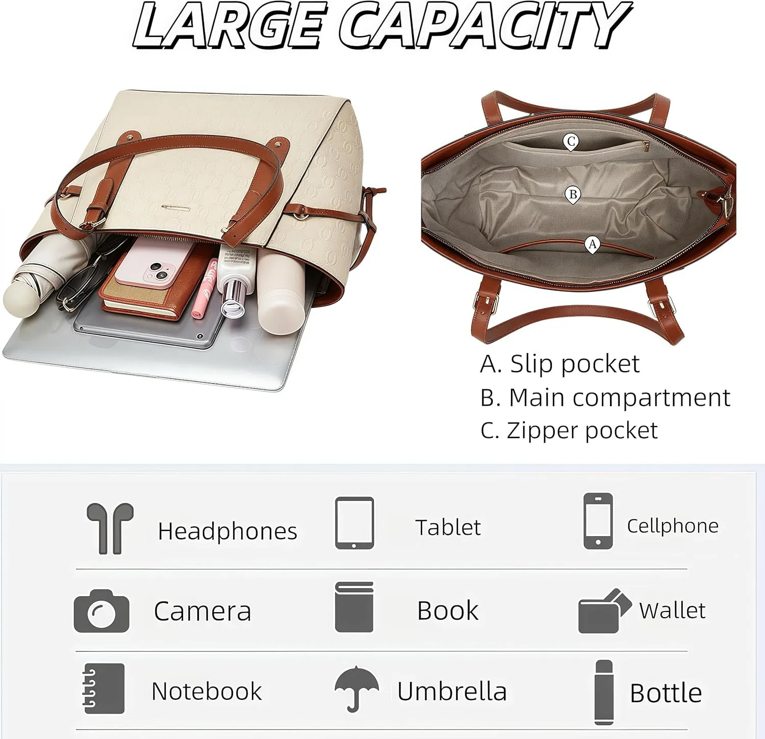 Tote Bag for Women Fashion Designer Handbags Leather Shoulder Bag Crossbody Bags Satchel Purse Set 4pcs