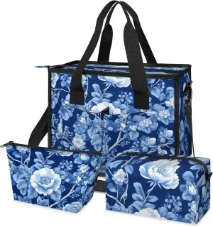 Tote Satchel Bag Set 3PCS for Women,Travel Shoulder Bag Handbag and Wallet Daily Use06