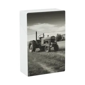 Tractor Agriculture Tranquil Cigarette Case Premium Waterproof Cigarette Box Hard Cigar Protective Cover Box Portable Cigarette Holder Compact and Lightweight Design for Travel Outdoor