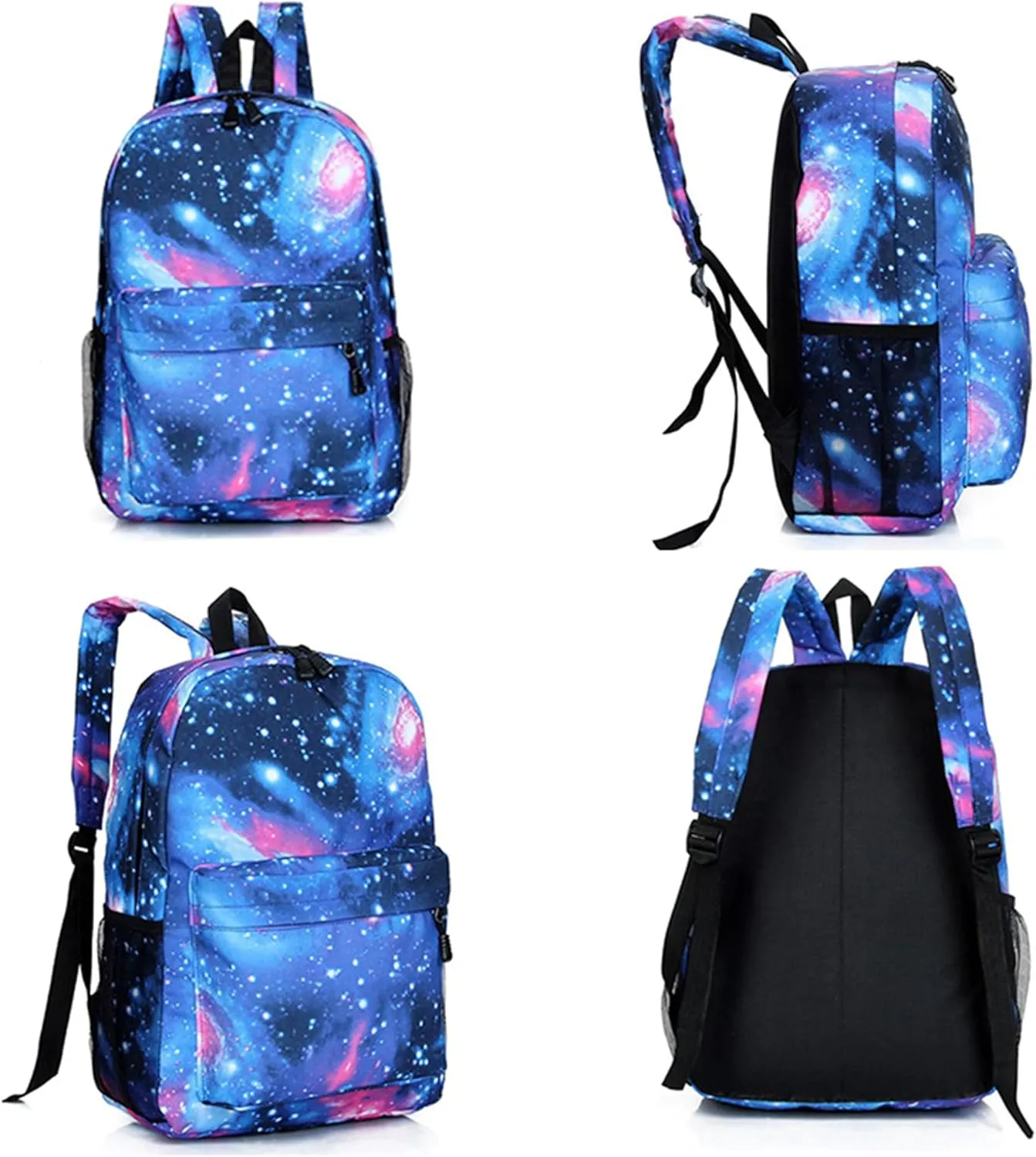Trendy Monkey Backpack Set 3 PCS, Knapsack & Pencil Pouch & Crossbody Bag Combination Kit, Laptop Bag With Free Keychain (Star-Blue)